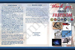 Double Fold, Style 3, Thank you for our Freedom